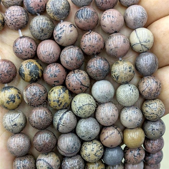 Natural Chinese Chohua Jasper Beads Smooth Round