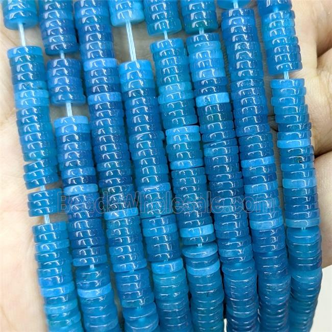 Blue Dye Jade Heishi Beads