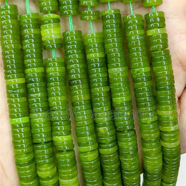 Olive Jade Heishi Beads Dye