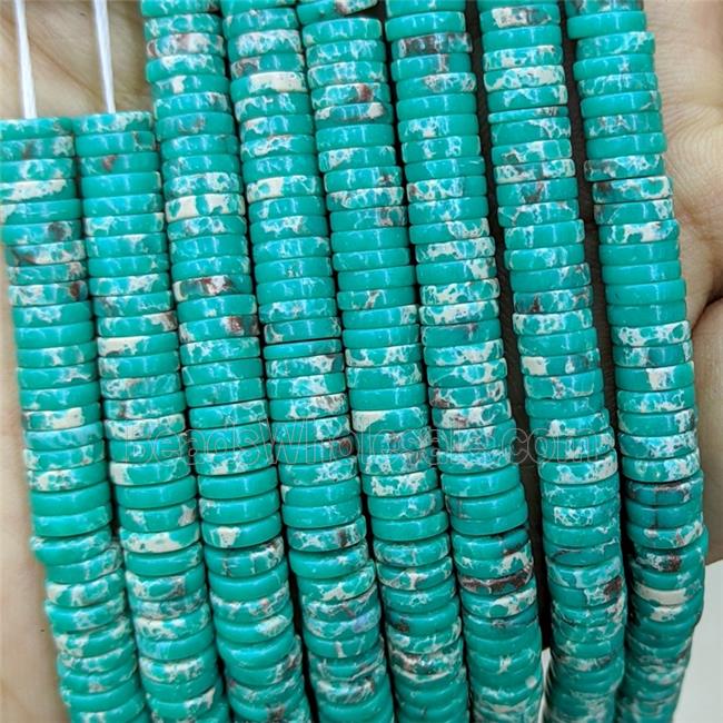 Green Imperial Jasper Heishi Beads Dye