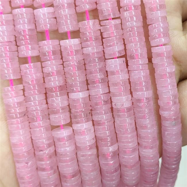 Pink Rose Quartz Heishi Beads