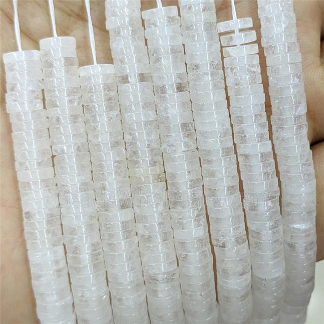 Natural Clear Crystal Quartz Heishi Beads
