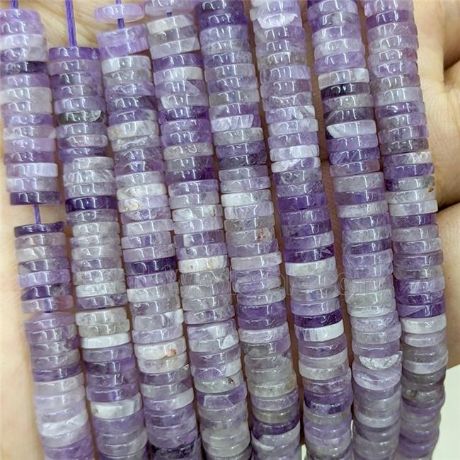Natural Dogtooth Amethyst Heishi Beads Purple