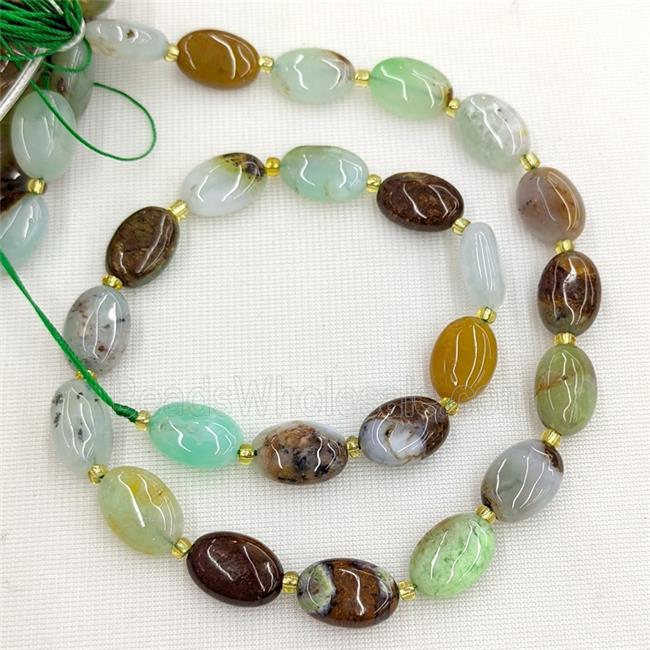 Natural Australian Chrysoprase Oval Beads Green