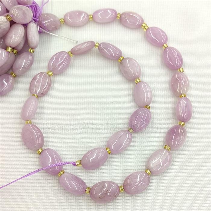 Natural Kunzite Oval Beads Purple