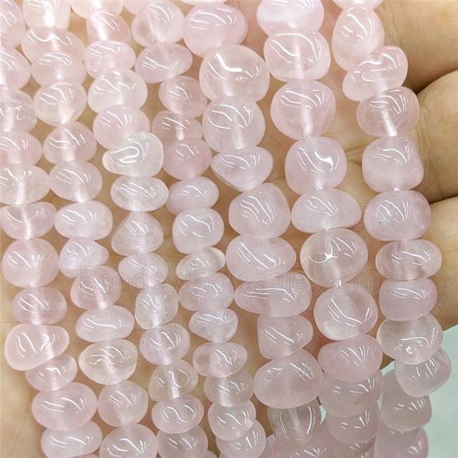 Natural Pink Madagascar Rose Quartz Chip Beads Freeform