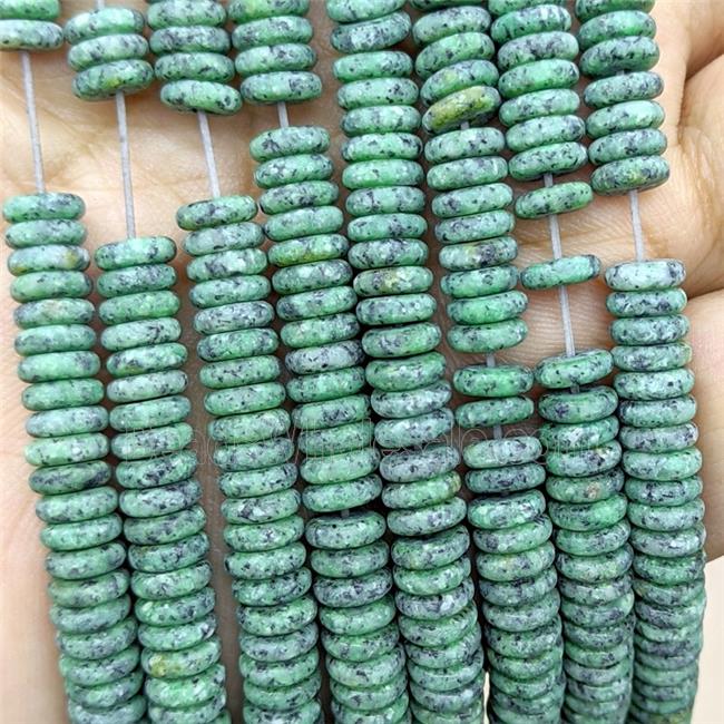 Green Marble Heishi Beads Dye Matte