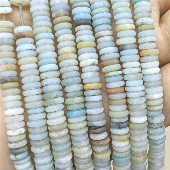 Chinese Amazonite Heishi Beads Matte