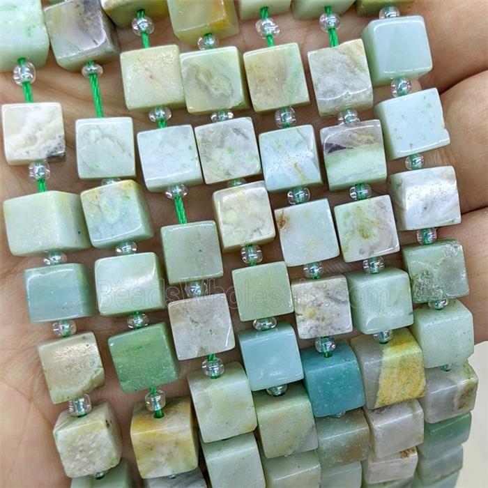 Natural Chinese Amazonite Cube Beads