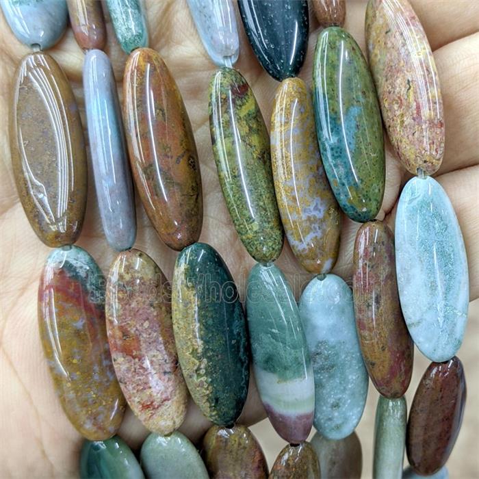 Natural Ocean Agate Oval Beads Multicolor