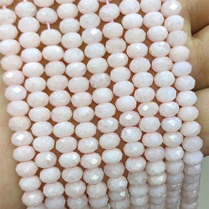 Chinese Pink Morganite Beads Faceted Rondelle