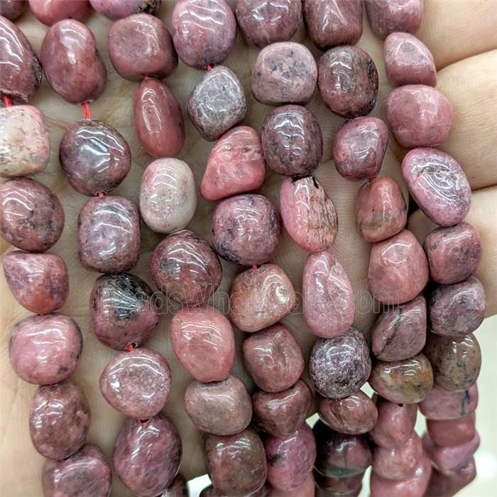 Natural Chinese Rhodonite Chips Beads Red Freeform