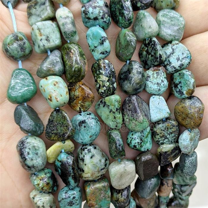 Natural Green African Turquoise Chips Beads Freeform