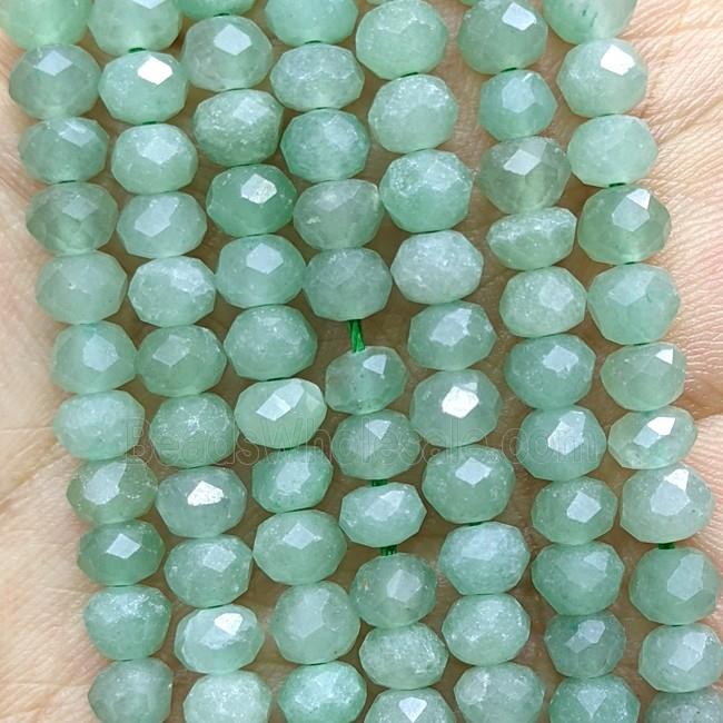 Natural Green Aventurine Beads Faceted Rondelle
