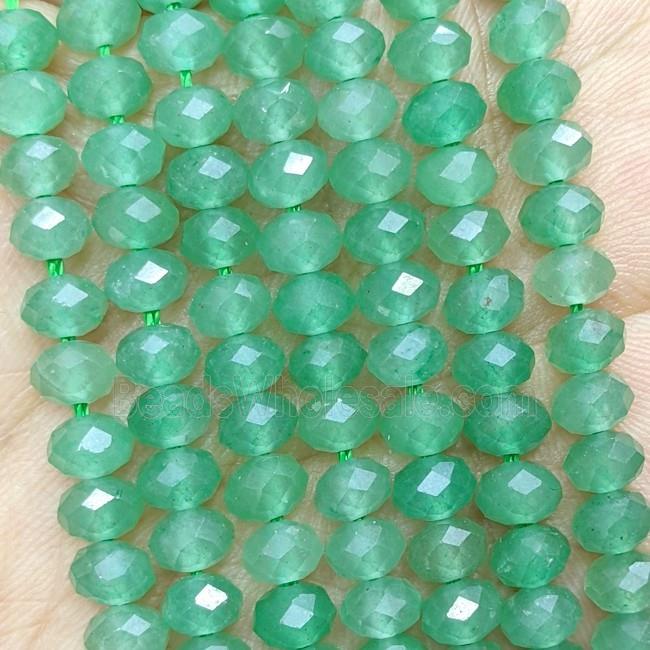 Natural Green Aventurine Beads Faceted Rondelle