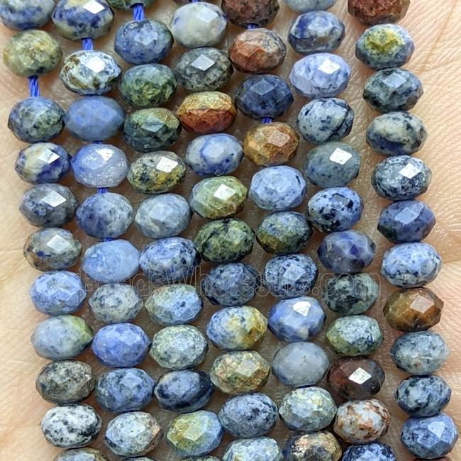 Natural Sunset Dumortierite Beads Blue Faceted Rondelle