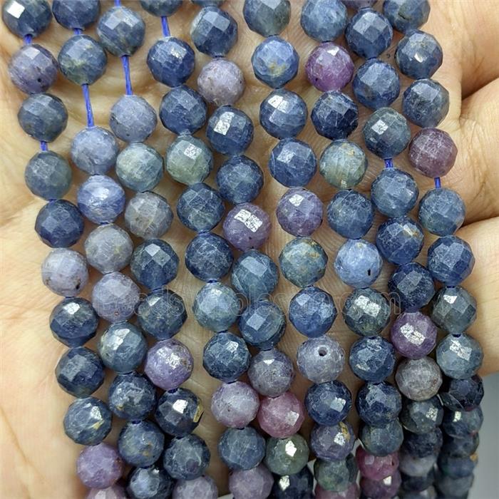 Natural Sapphire Beads Faceted Round