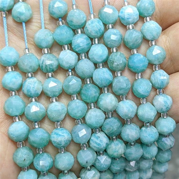 Natural Green Amazonite Beads Cutted Round