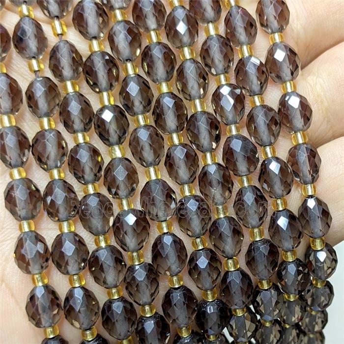 Natural Ice Obsidian Beads Smoky Faceted Rice