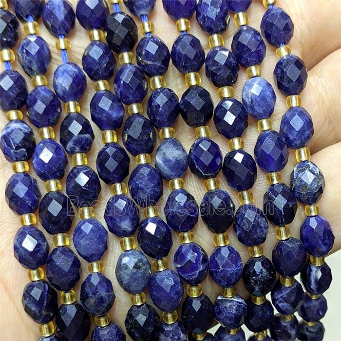 Natural Blue Sodalite Beads A-Grade Faceted Rice
