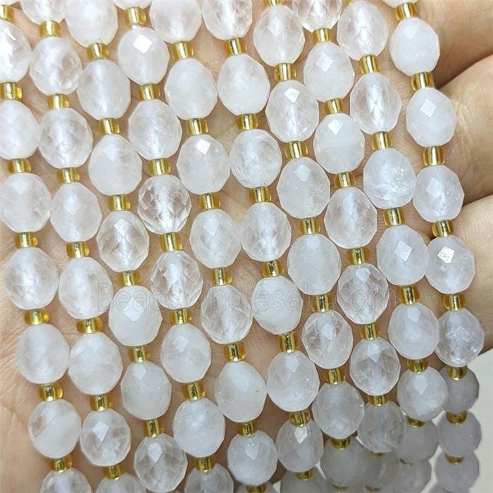 Natural Clear Crystal Quartz Beads Faceted Rice