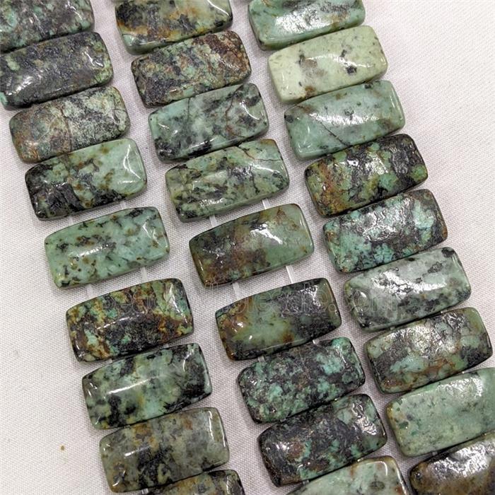 Natural African Turquoise Beads Two Holes Rectangle