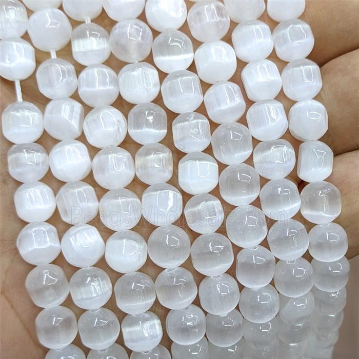 White Selenite Prism Beads