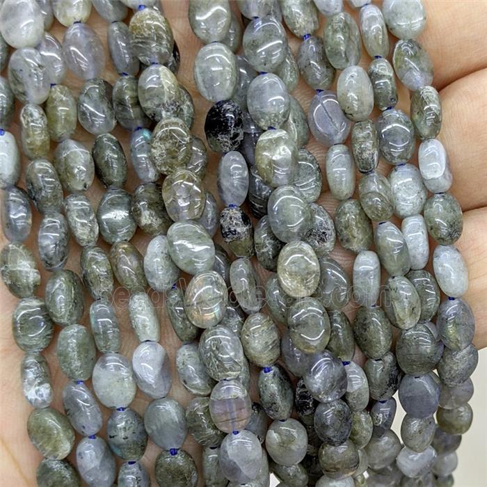 Natural Labradorite Oval Beads