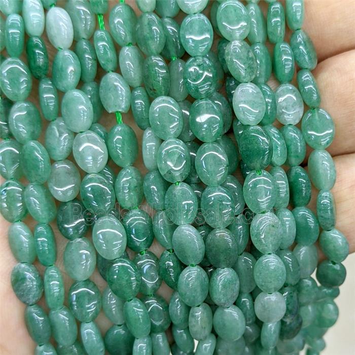 Natuarl Green Aventurine Oval Beads