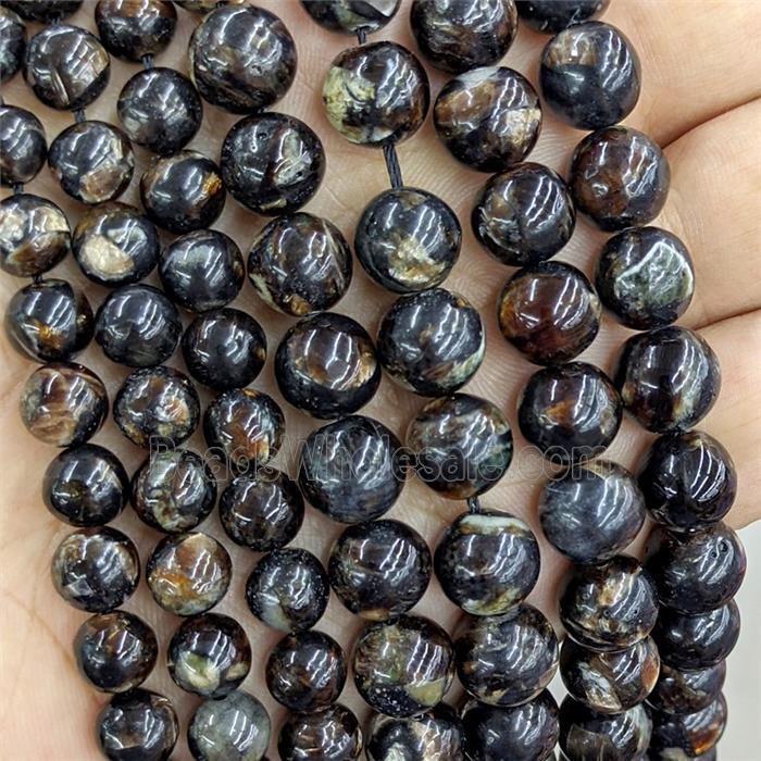 Natural Brazilian Biotite Beads Black B-Grade Smooth Round