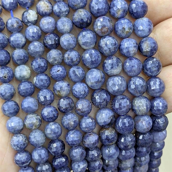 Natural Blue Sapphire Beads Faceted Round