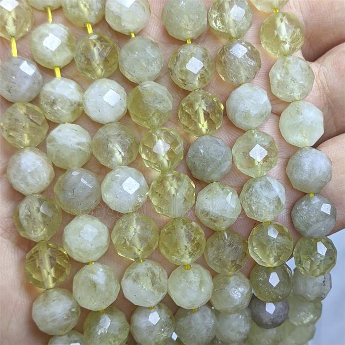 Natural Lemon Quartz Beads Faceted Round