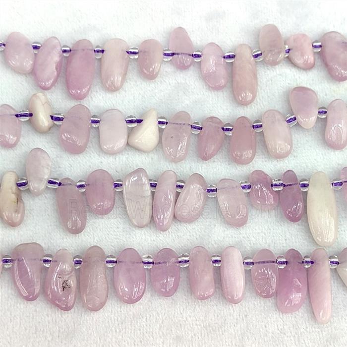 Natural Kunzite Chip Beads Freeform Topdrilled