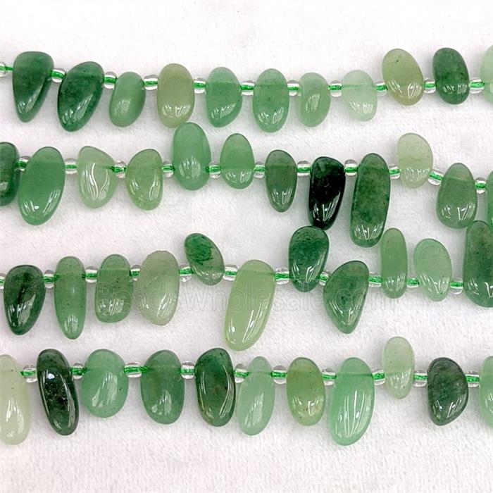 Natural Green Aventurine Chips Beads Freeform Topdrilled