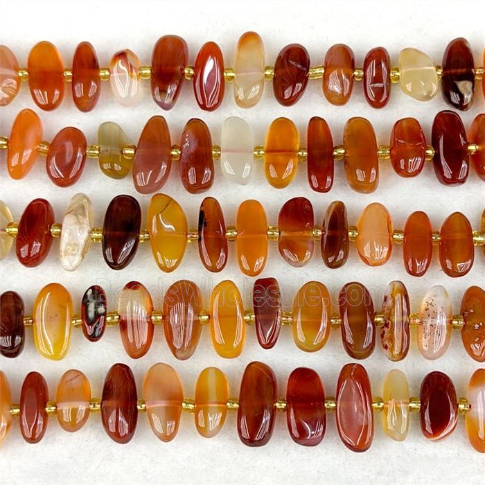 Natural Red Carnelian Agate Chips Beads Freeform