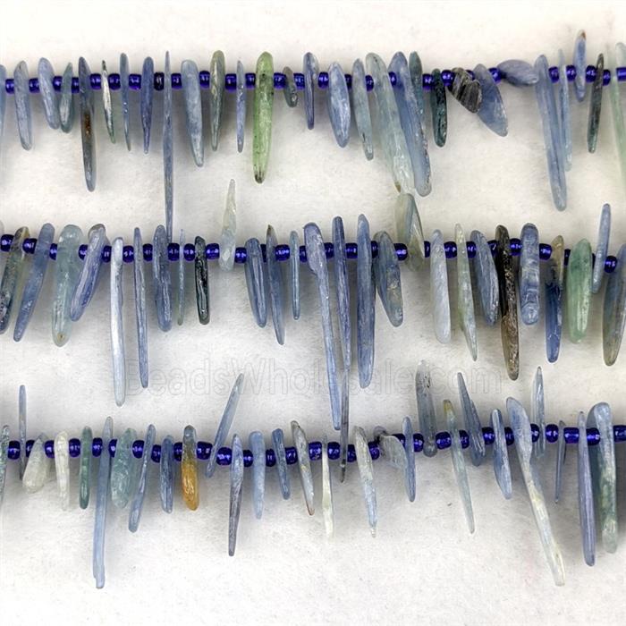 Natural Blue Kyanite Chips Beads Freeform Topdrilled