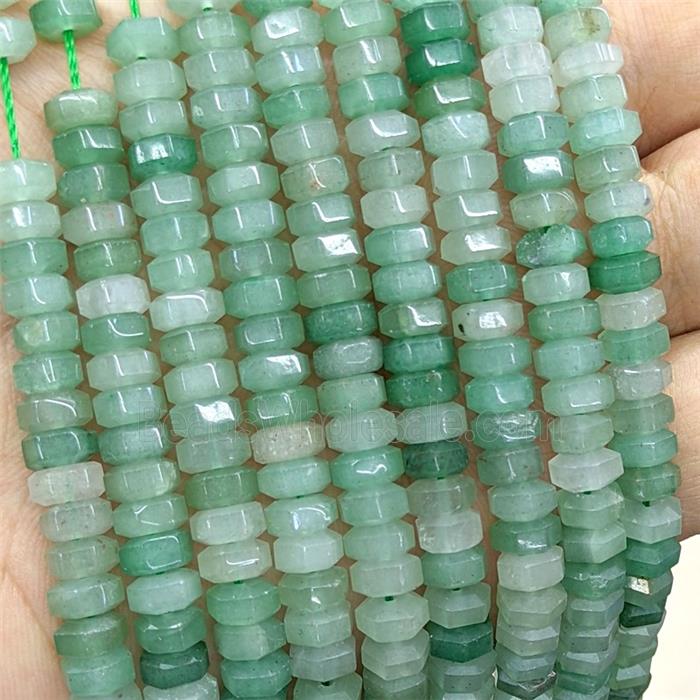 Natural Green Aventurine Hexagon Beads