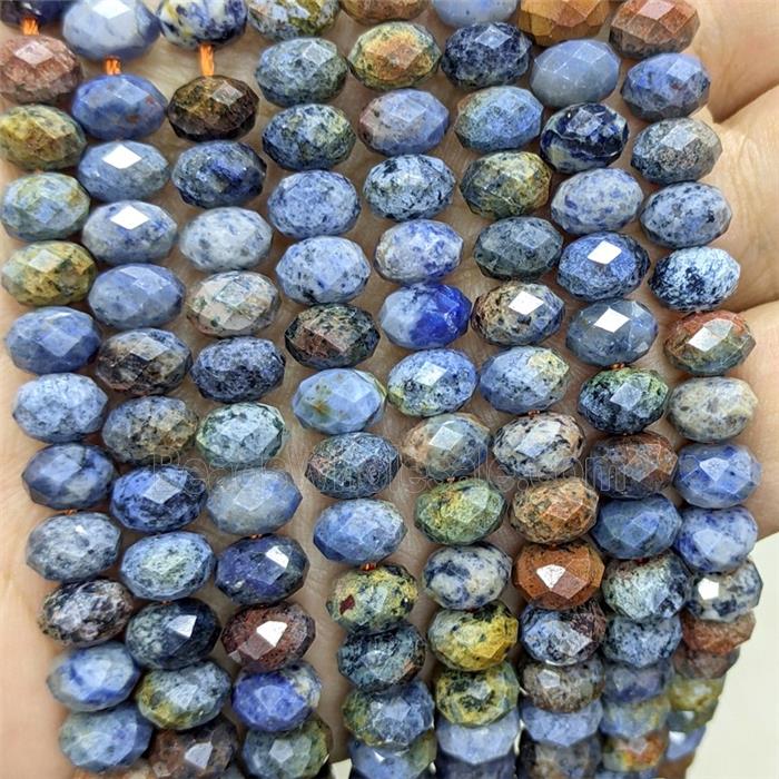 Natural Sunset Dumortierite Beads Blue Faceted Rondelle