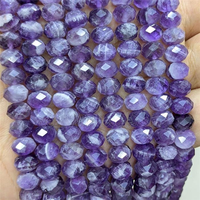 Natural Purple Amethyst Rondelle Beads Faceted