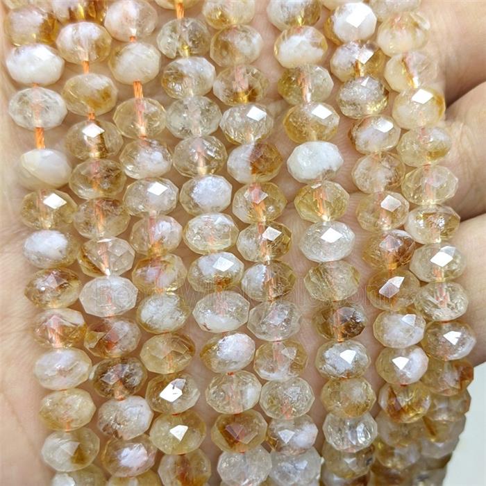 Natural Citrine Beads Faceted Rondelle