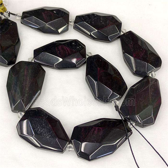 Black Obsidian Slice Beads