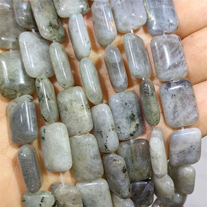 Gray Labradorite Rectangle Beads