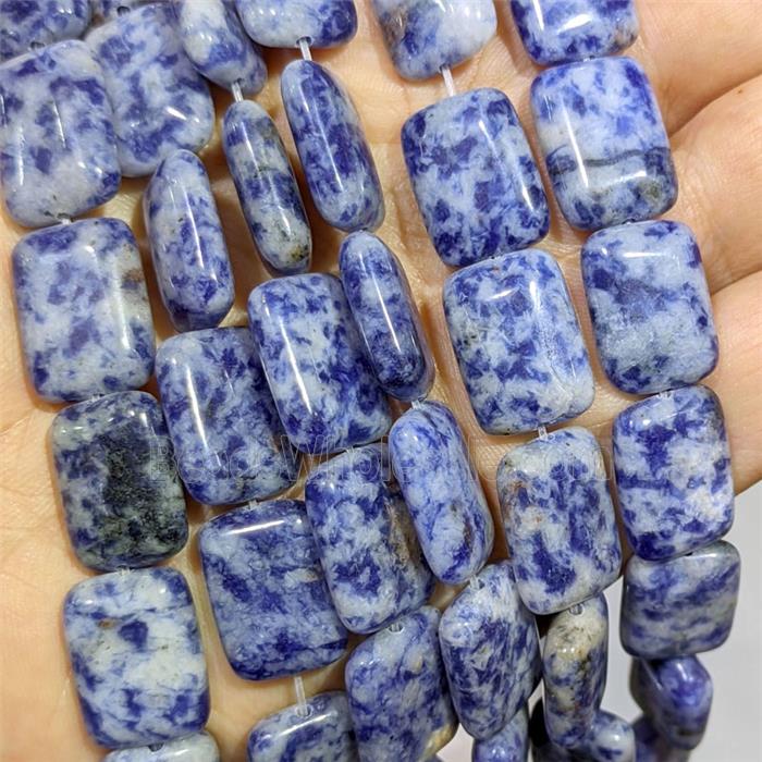 Blue Dalmatian Jasper Rectangle Beads