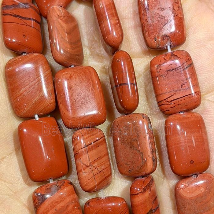 Red Jasper Rectangle Beads