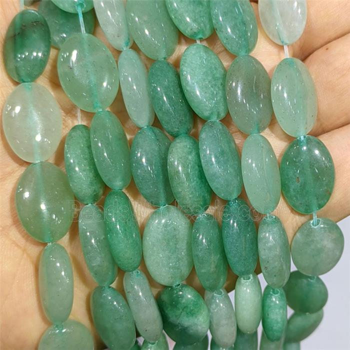 Green Aventurine Oval Beads