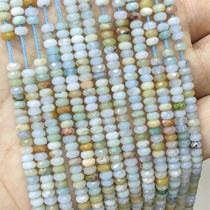 Chinese Amazonite Beads Faceted Rondelle