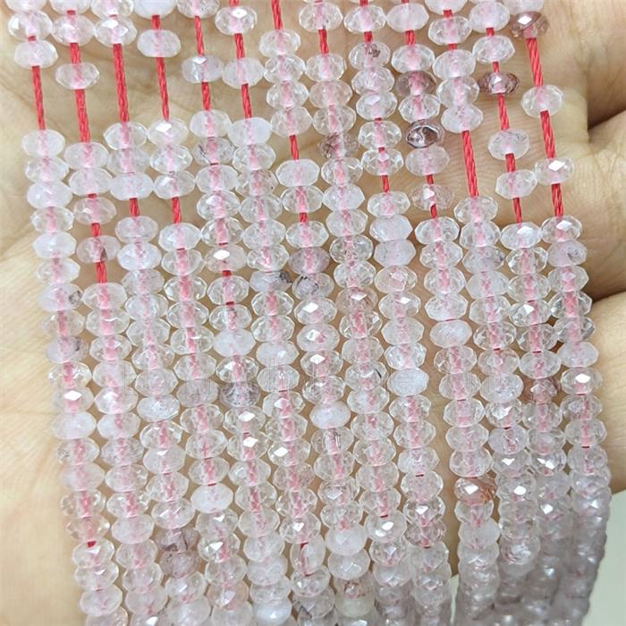 Red Hematoid Quartz Beads Faceted Rondelle