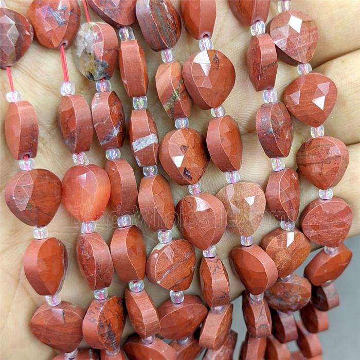 Red Jasper Triangle Beads Faceted