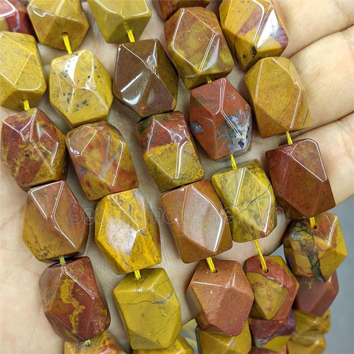 Mookaite Cuboid Beads Faceted