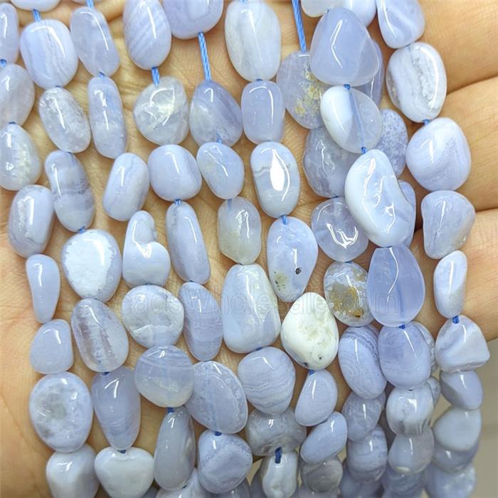 Natural Blue Lace Agate Chip Beads Freeform